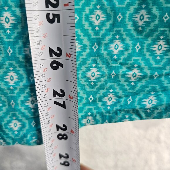 Ariat Women's Western Shirt Button Down Teal Real Long Sleeve Fitted XL Rodeo - Picture 14 of 15